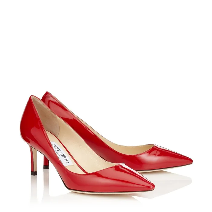 Romy 60 Red Patent Pointy Toe Pumps Red Women JIMMY CHOO Pumps