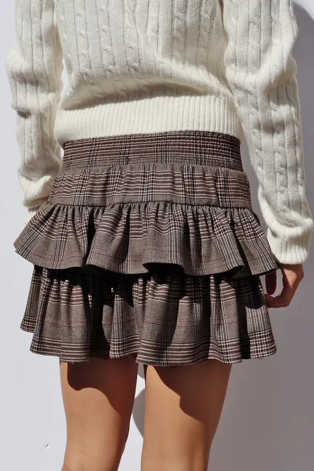 Ruffle Skirt Women Subdued Skirts