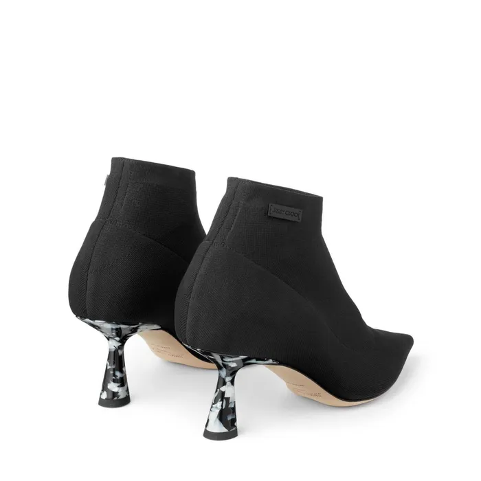 Saber 65 Black Knit Sock Boots With Marble Heel Black Women JIMMY CHOO Boots