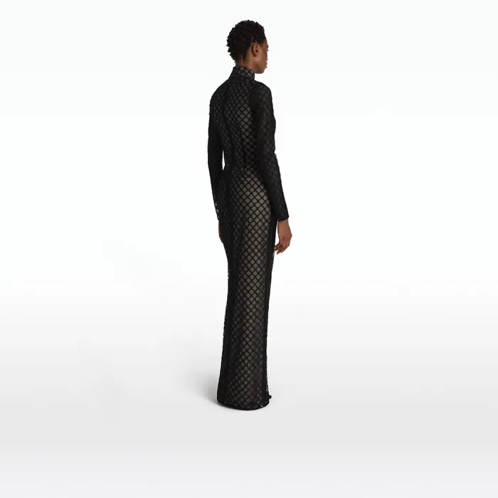 Safiyaa Adan Black Long Dress Women Dresses