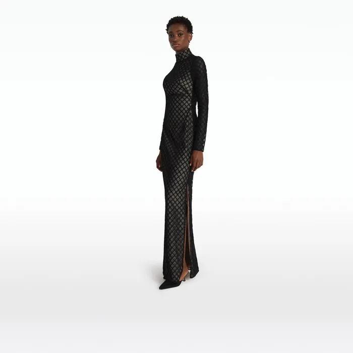 Safiyaa Adan Black Long Dress Women Dresses