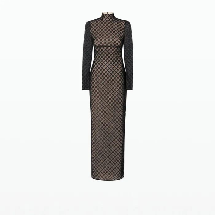 Safiyaa Adan Black Long Dress Women Dresses