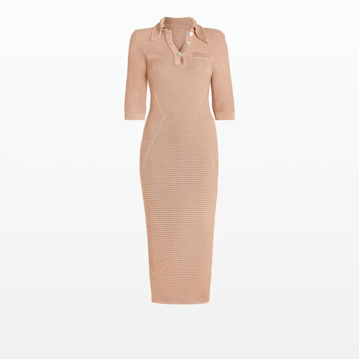 Safiyaa Akilah Old Rose Crochet Dress Women Dresses