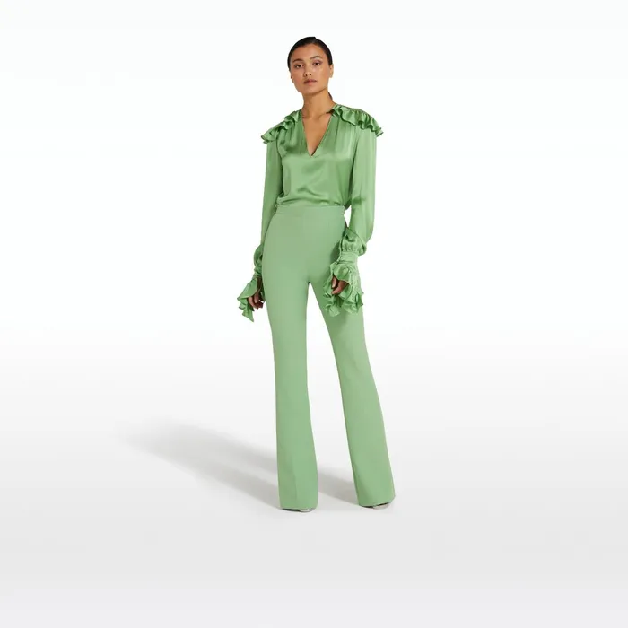 Safiyaa Alexa Sage Trousers Women Trousers