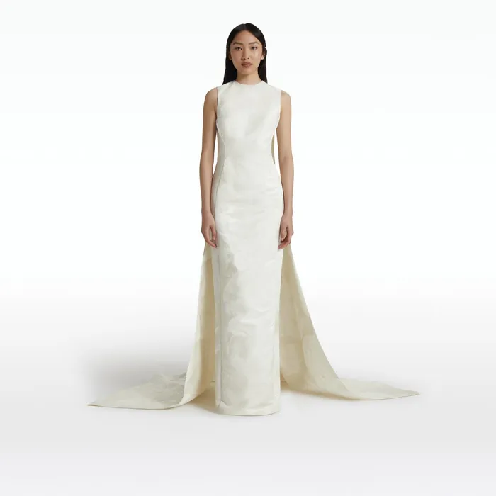 Safiyaa Alina Ivory Long Dress Women Dresses