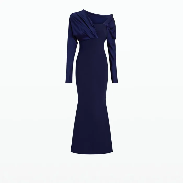 Safiyaa Alix Azurite Blue Midi Dress Women Dresses
