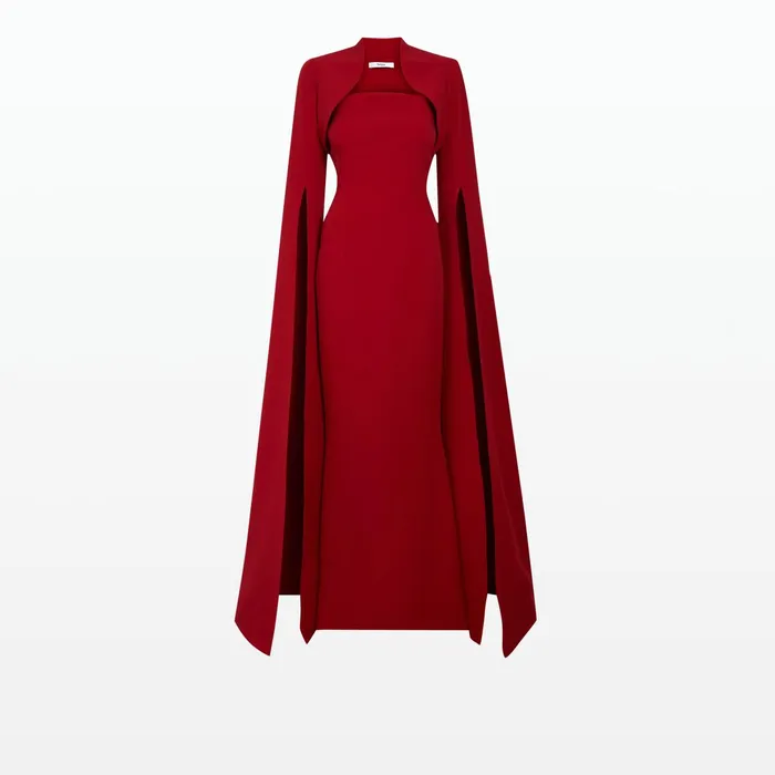 Safiyaa Amari Azalea Red Bolero With Soshin Dress Women Dresses