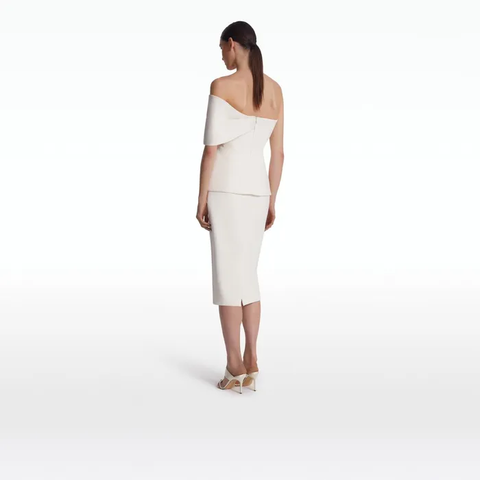 Safiyaa Aquila Ivory Midi Dress Women Dresses