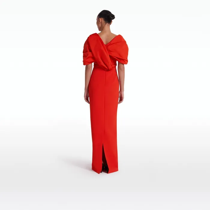 Safiyaa Aria Scarlet Red Long Dress Women Dresses