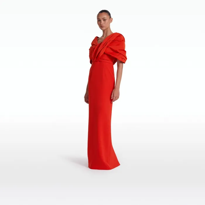 Safiyaa Aria Scarlet Red Long Dress Women Dresses
