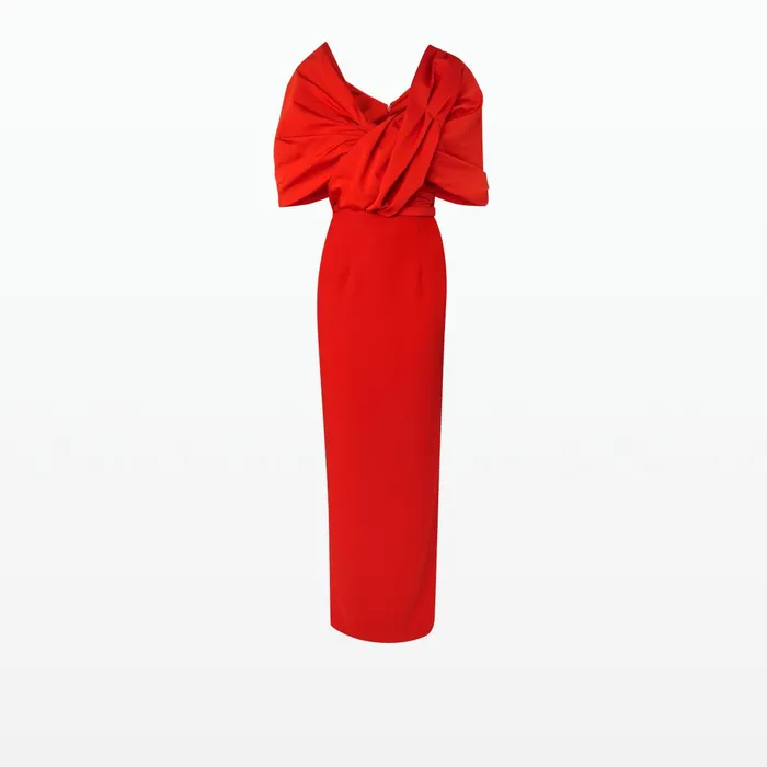 Safiyaa Aria Scarlet Red Long Dress Women Dresses
