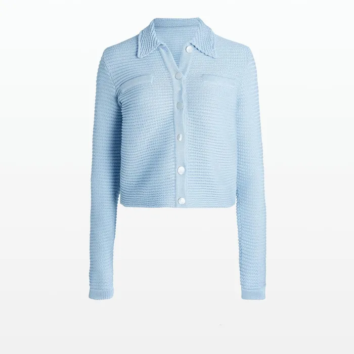 Safiyaa Artemis Azurra Crochet Jacket Women Knitwear