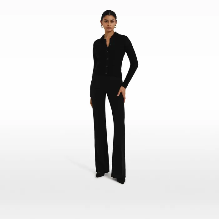 Safiyaa Artemis Black Crochet Jacket Women Knitwear