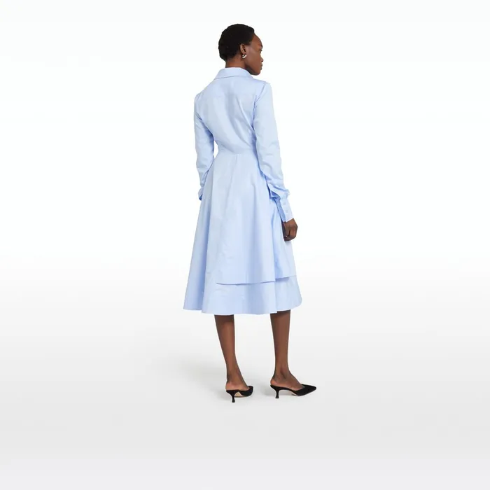Safiyaa Asteria Soft Sky Cotton Dress Women Dresses