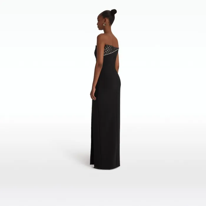 Safiyaa Aubrey Black Long Dress Women Dresses