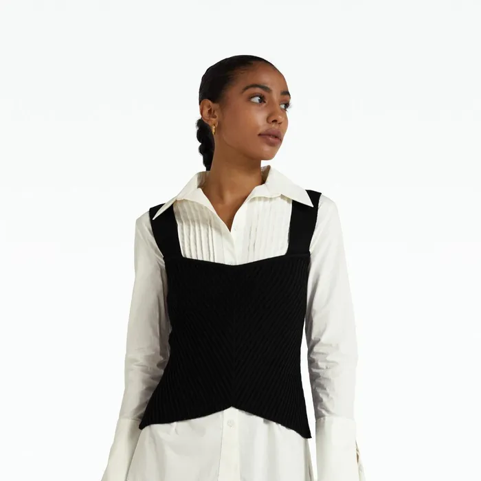 Safiyaa Audrey Black Knit Women Knitwear