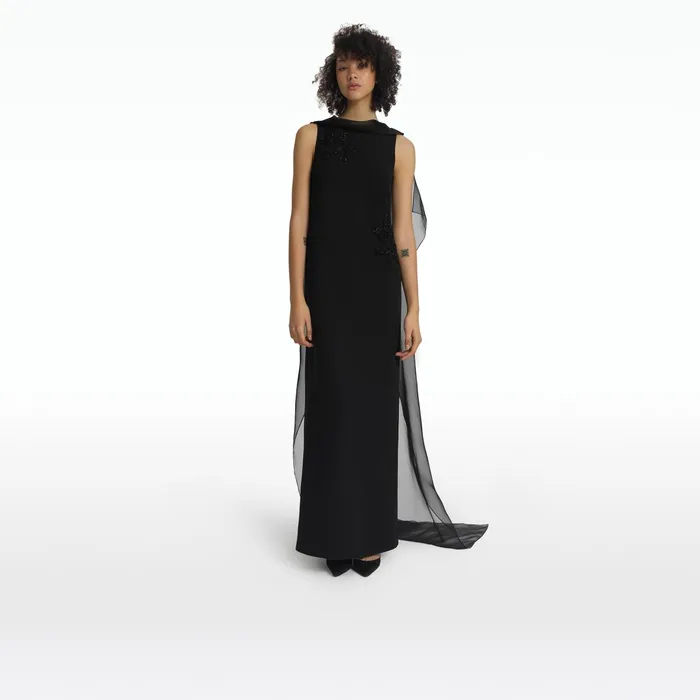 Safiyaa Aylina Black Long Dress Women Dresses