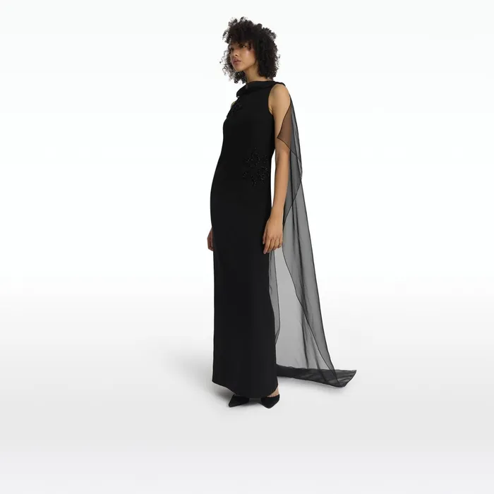 Safiyaa Aylina Black Long Dress Women Dresses