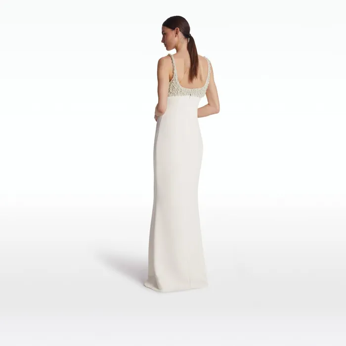 Safiyaa Beatriz Ivory Long Dress Women Dresses