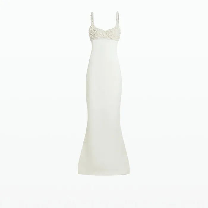 Safiyaa Beatriz Ivory Long Dress Women Dresses