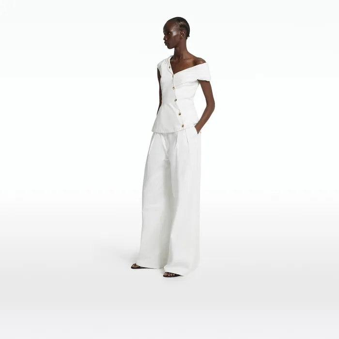 Safiyaa Benette Ivory Trousers Women Trousers