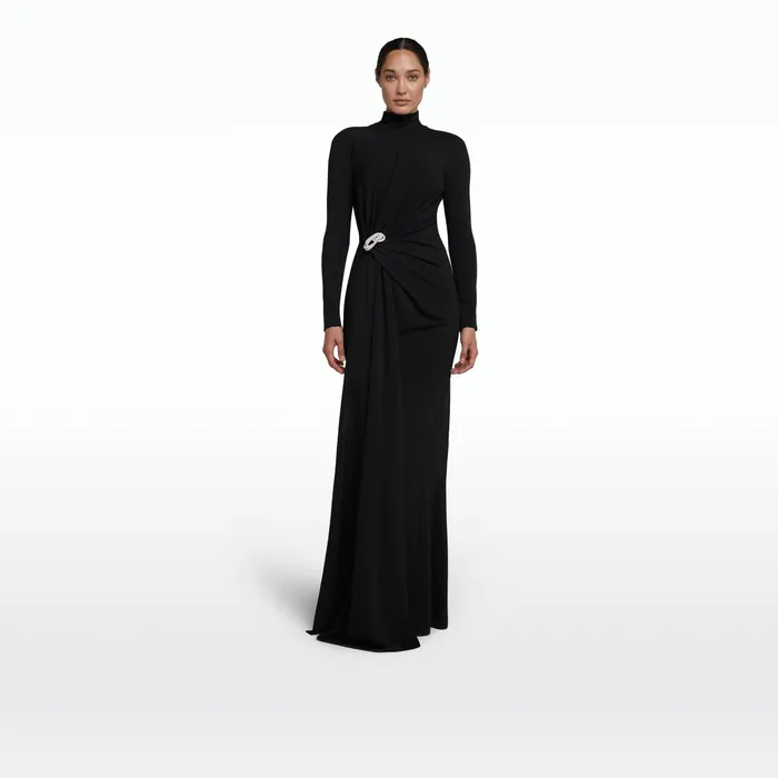 Safiyaa Benni Black Long Dress Women Dresses