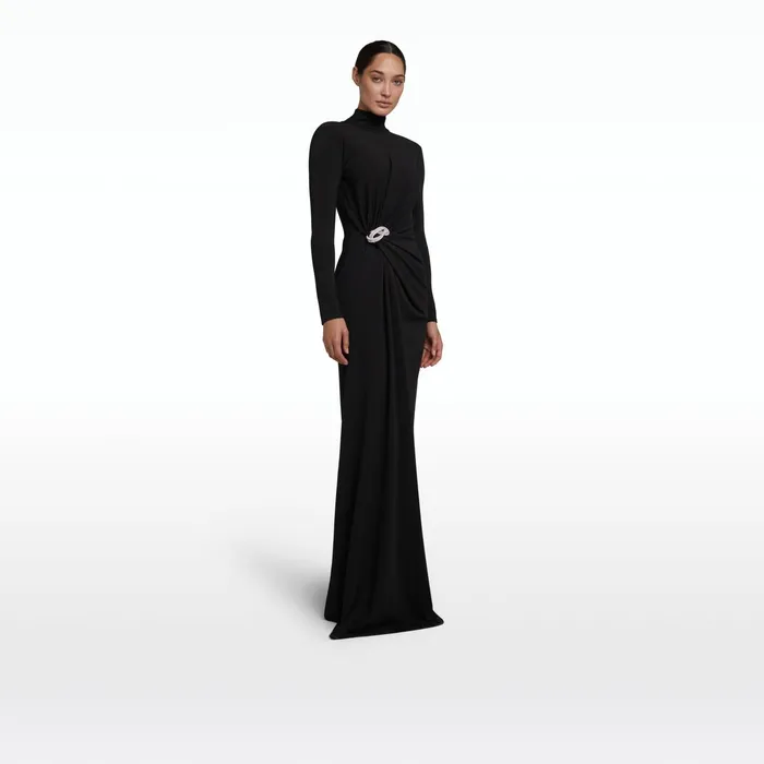 Safiyaa Benni Black Long Dress Women Dresses