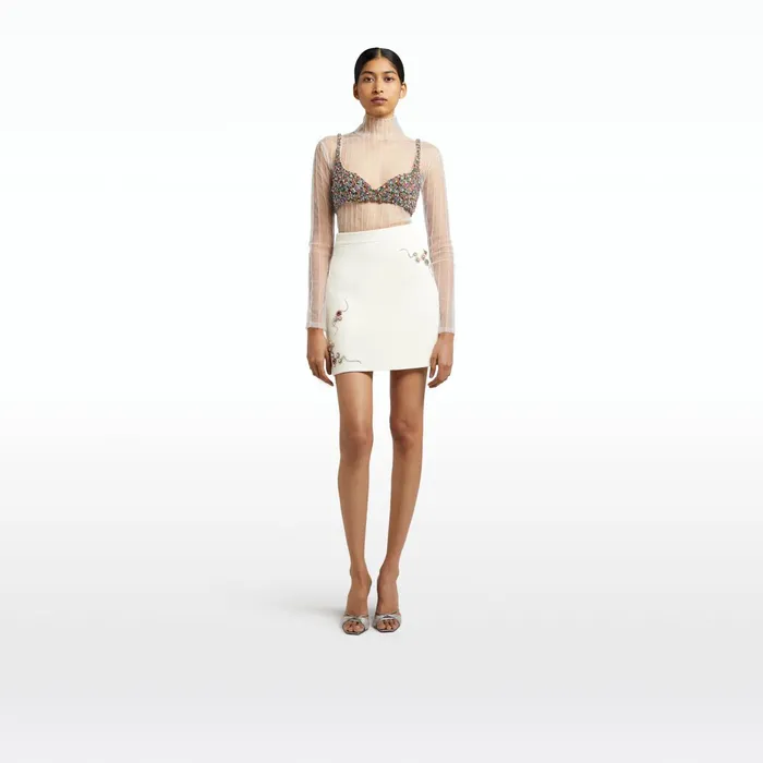 Safiyaa Bronagh Ivory Skirt Women Skirts