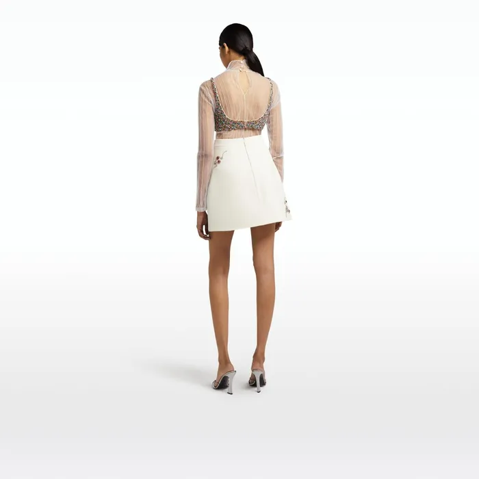 Safiyaa Bronagh Ivory Skirt Women Skirts