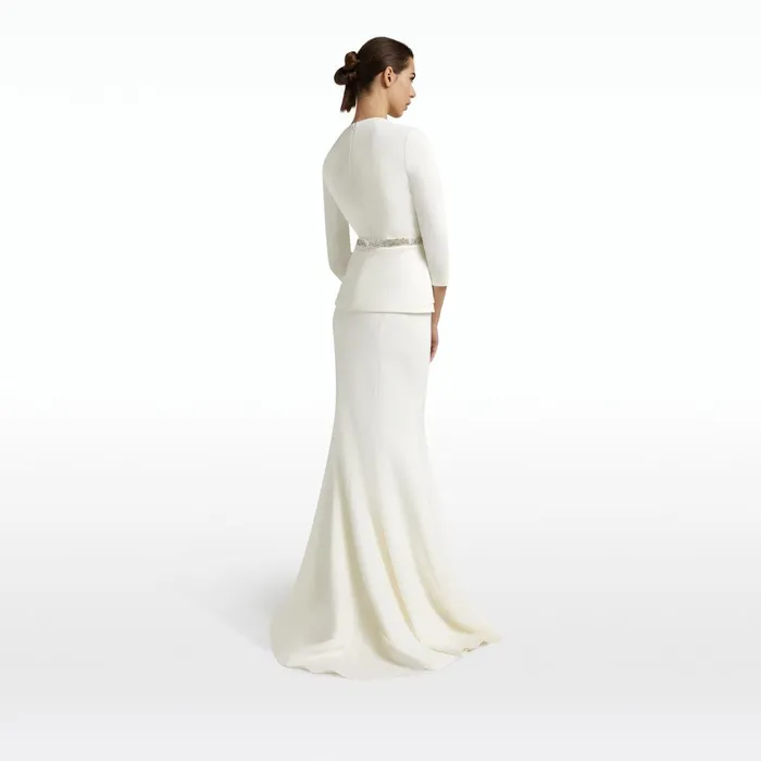 Safiyaa Caia Ivory Top With Embroidered Belt Women Tops