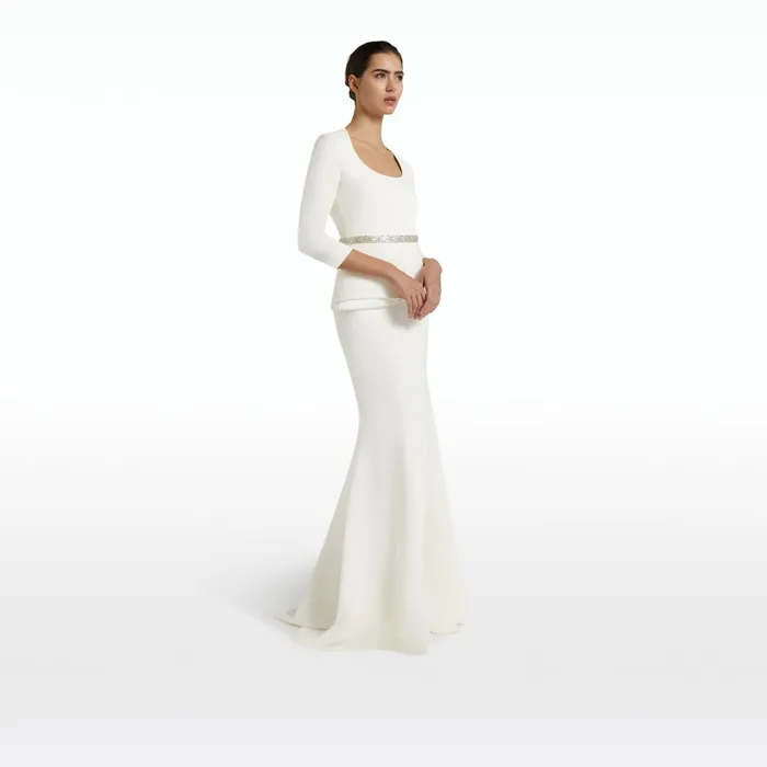 Safiyaa Caia Ivory Top With Embroidered Belt Women Tops