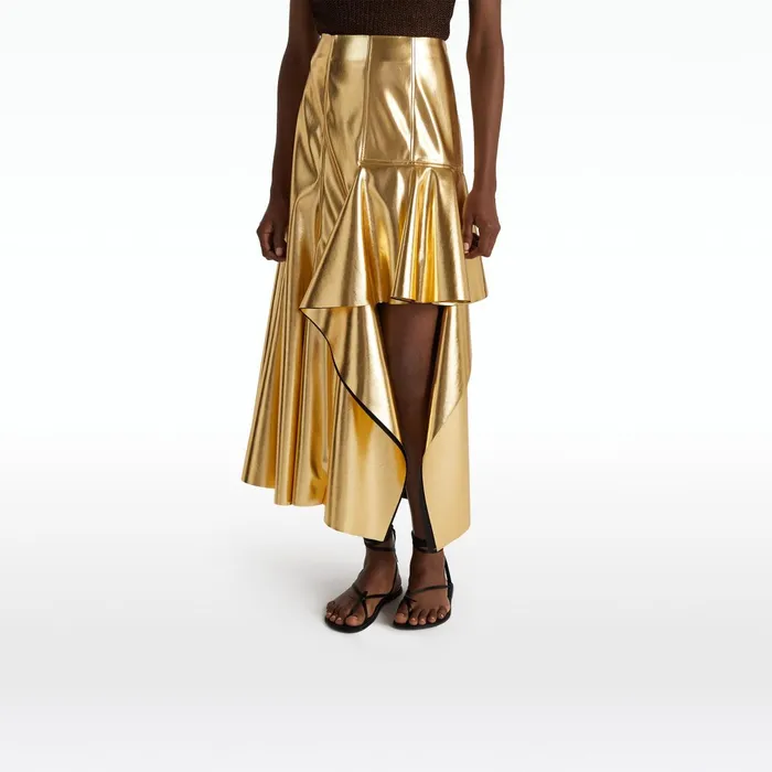 Safiyaa Cairo Gold Skirt Women Skirts