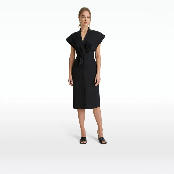 Safiyaa Calianne Black Cotton Dress Women Dresses