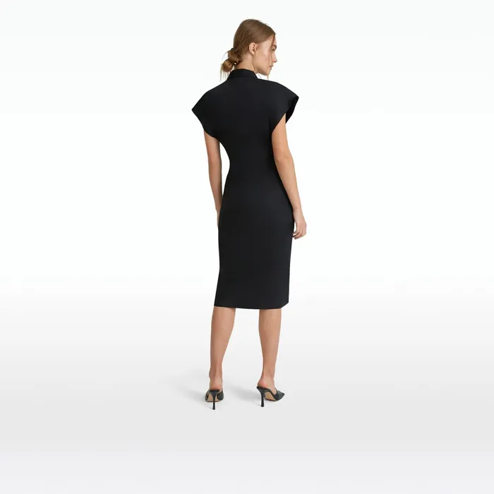 Safiyaa Calianne Black Cotton Dress Women Dresses
