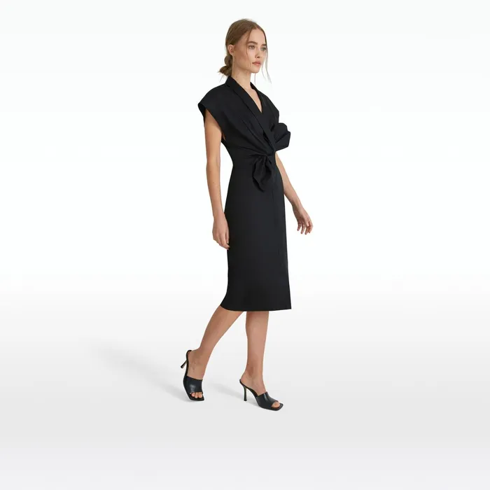 Safiyaa Calianne Black Cotton Dress Women Dresses