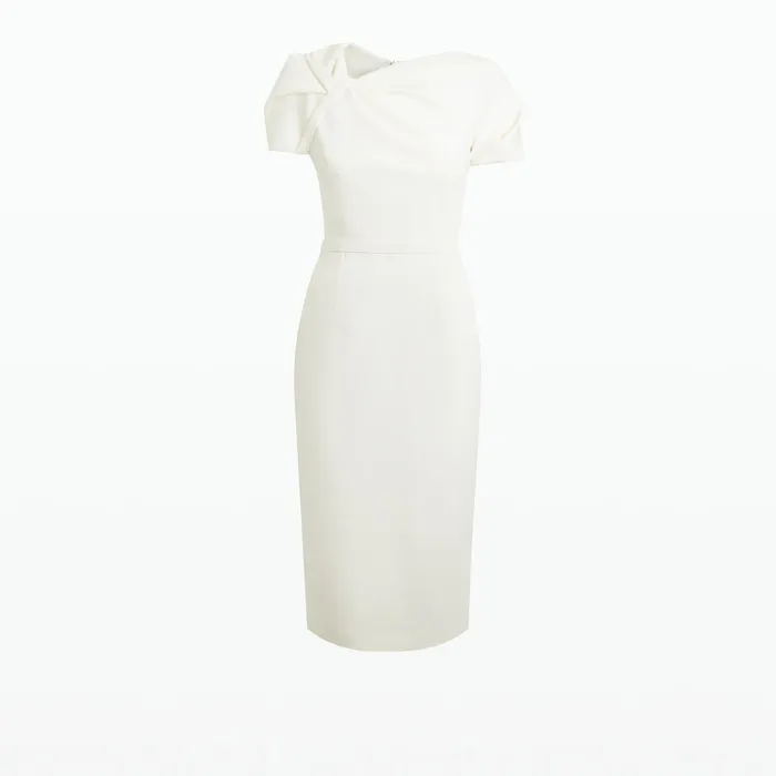 Safiyaa Callina Ivory Midi Dress Women Dresses