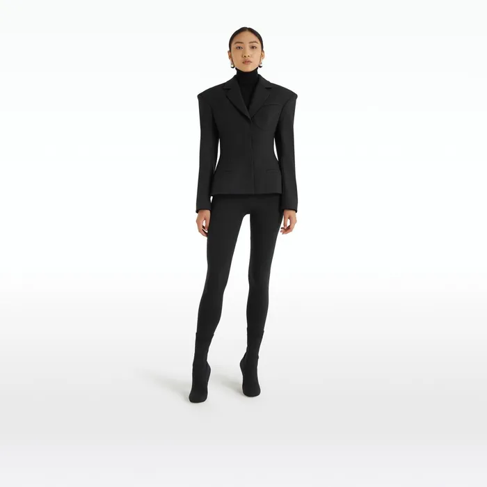 Safiyaa Caprice Black Jacket Women Jackets Coats
