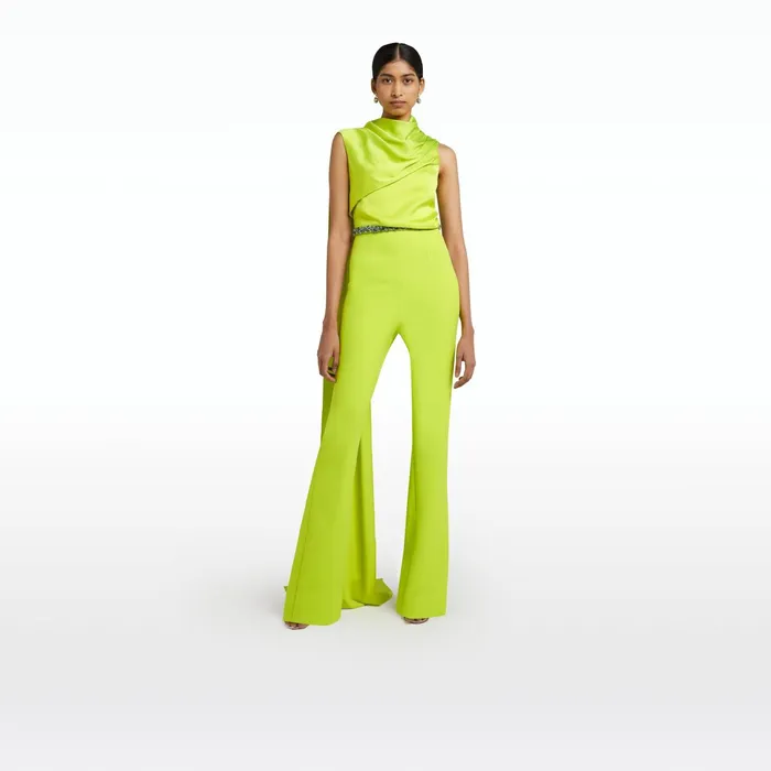 Safiyaa Cara Tendershoots Jumpsuit With Embroidered Belt Women Jumpsuits