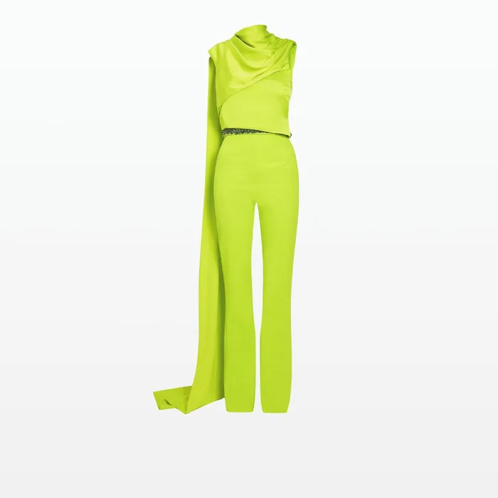 Safiyaa Cara Tendershoots Jumpsuit With Embroidered Belt Women Jumpsuits