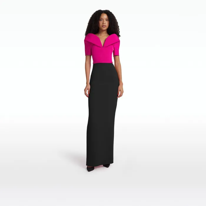 Safiyaa Caran Beverley and Black Long Dress Women Dresses