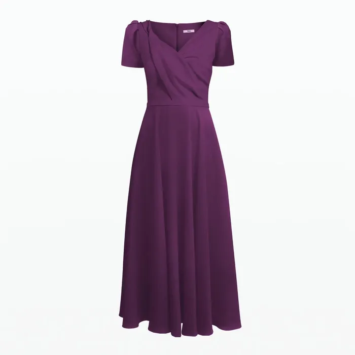 Safiyaa Cecilia Elderberry Midi Dress Women Dresses