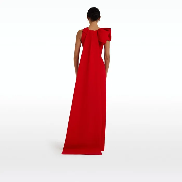 Safiyaa Celestia Cherry Red Long Dress Women Dresses