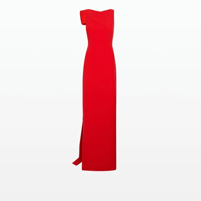 Safiyaa Celestia Cherry Red Long Dress Women Dresses