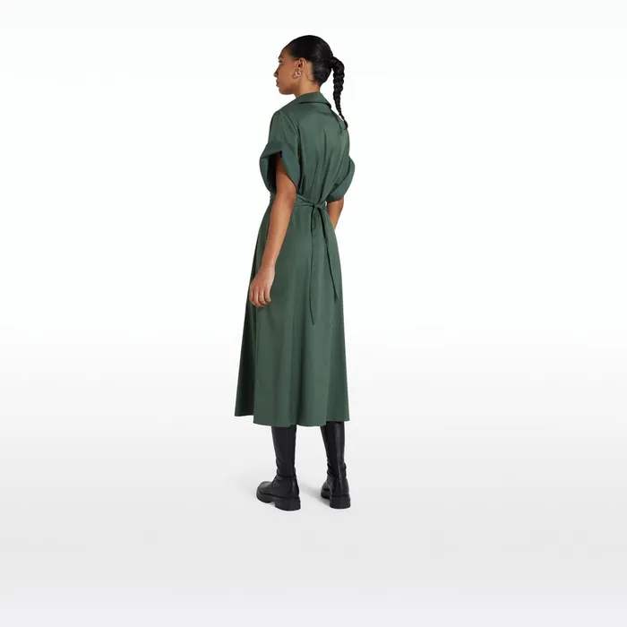 Safiyaa Cezanne Moss Green Midi Dress Women Dresses