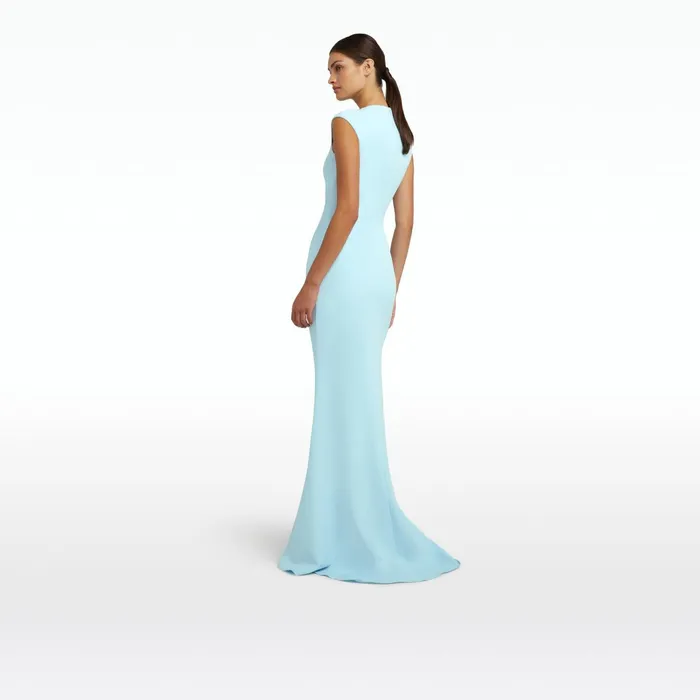 Safiyaa Chantria Baby Blue Long Dress Women Dresses