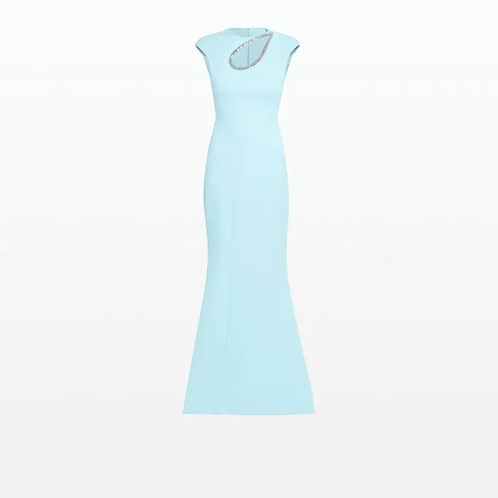Safiyaa Chantria Baby Blue Long Dress Women Dresses