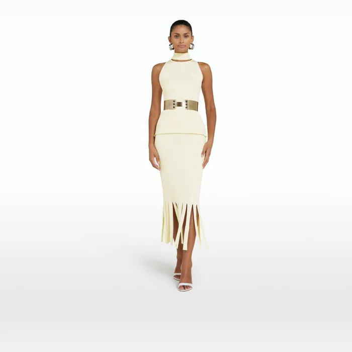 Safiyaa Chascara Buttermilk Knit Women Tops