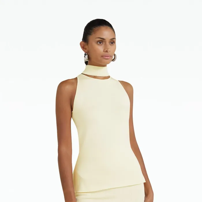 Safiyaa Chascara Buttermilk Knit Women Tops