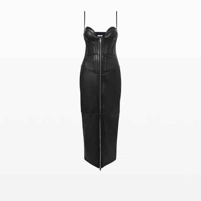 Safiyaa Chelle Black Midi Dress Women Dresses