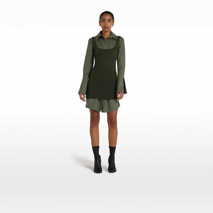 Safiyaa Cindy Seaweed Knit Dress Women Dresses